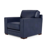 Waverly Modern Leather Club Chair With Track Arms Club Chairs LOOMLAN By Uptown Sebastian