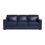 Waverly Modern Leather Couch With Track Arms Sofas & Loveseats LOOMLAN By Uptown Sebastian