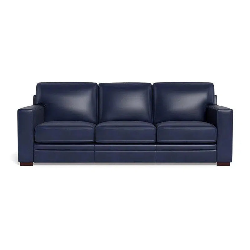 Waverly Modern Leather Couch With Track Arms Sofas & Loveseats LOOMLAN By Uptown Sebastian