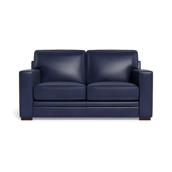 Waverly Modern Leather Loveseat With Track Arms Sofas & Loveseats LOOMLAN By Uptown Sebastian