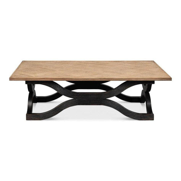 Wavy Coffee Table Antique Black Coffee Tables LOOMLAN By Sarreid