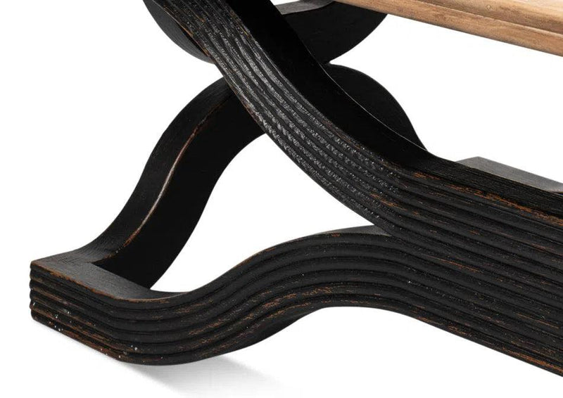 Wavy Coffee Table Antique Black Coffee Tables LOOMLAN By Sarreid