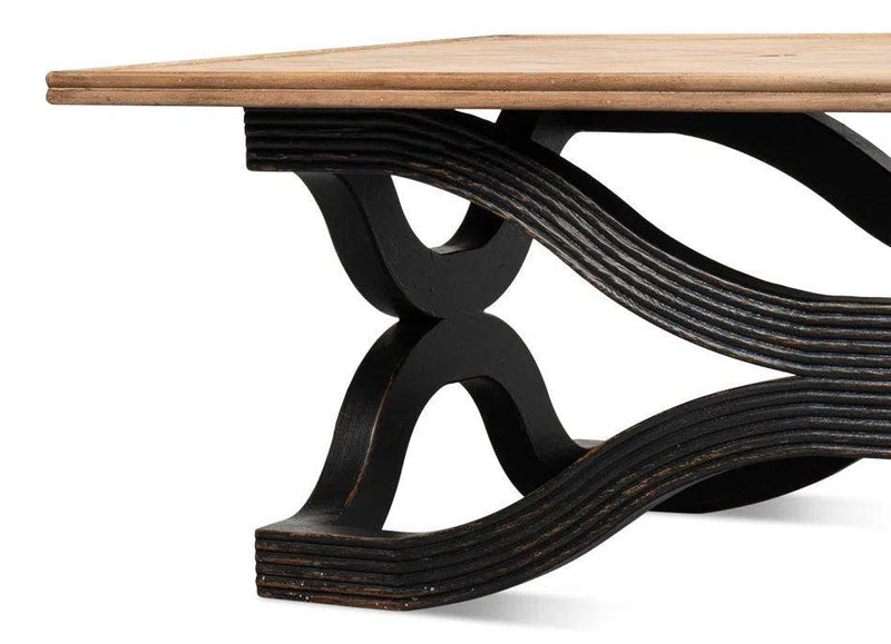 Wavy Coffee Table Antique Black Coffee Tables LOOMLAN By Sarreid