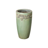 Weather Resistant Tall Round Ceramic Planter Outdoor Planters LOOMLAN By Emissary