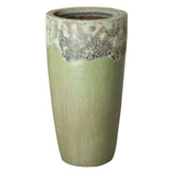 Weather Resistant Tall Round Ceramic Planter Outdoor Planters LOOMLAN By Emissary