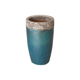 Weather Resistant Tall Round Ceramic Planter Outdoor Planters LOOMLAN By Emissary