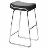 Wedge Barstool (Set of 2) Black Bar Stools LOOMLAN By Zuo Modern