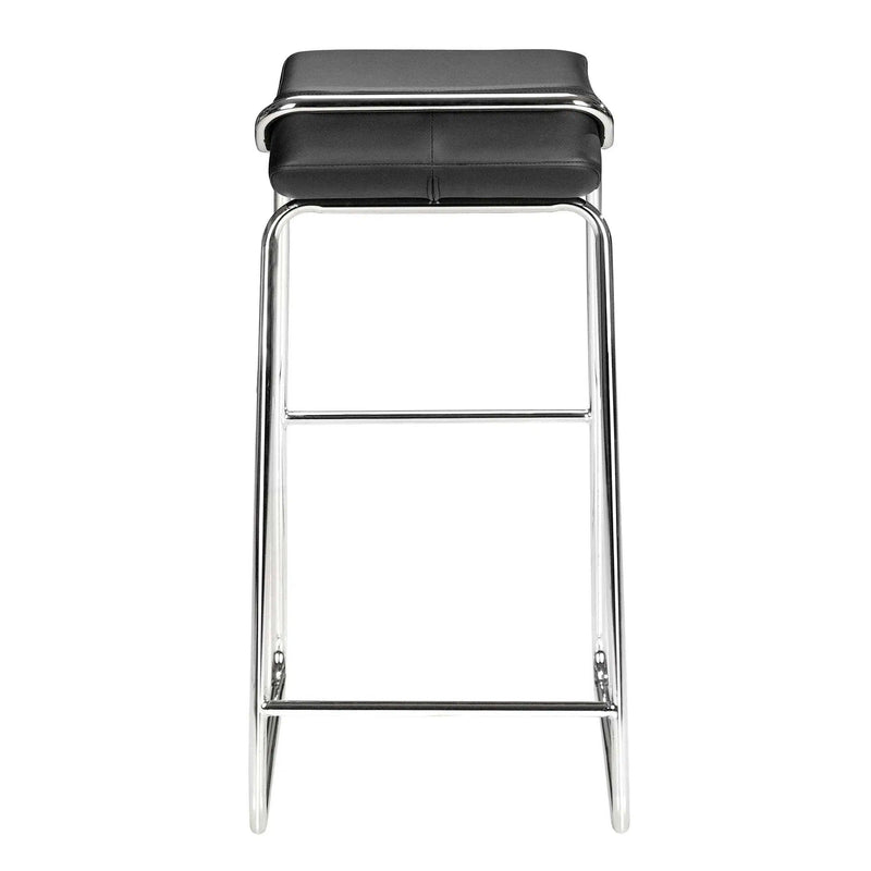 Wedge Barstool (Set of 2) Black Bar Stools LOOMLAN By Zuo Modern