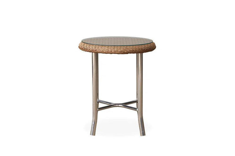 Weekend Retreat 20" Round End Table Lloyd Flanders Outdoor Side Tables LOOMLAN By Lloyd Flanders