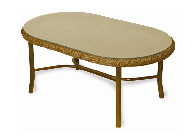 Weekend Retreat 43" Oval Cocktail Table Lloyd Flanders Outdoor Coffee Tables LOOMLAN By Lloyd Flanders