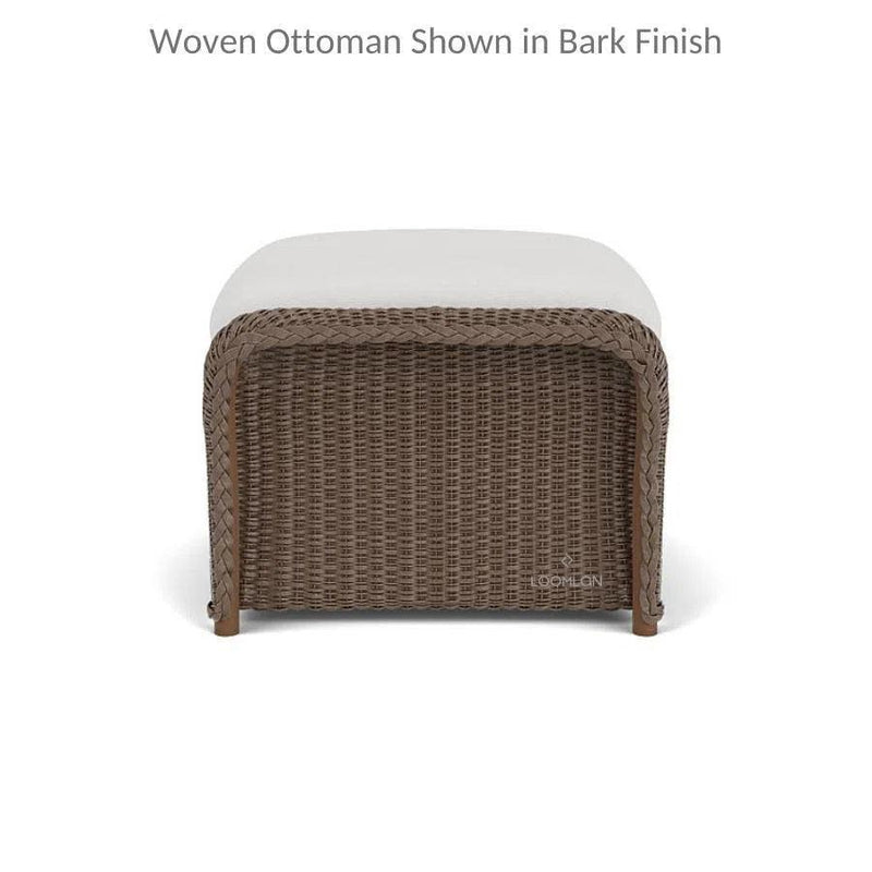 Weekend Retreat Ottoman All Weather Wicker Lloyd Flanders Outdoor Ottomans LOOMLAN By Lloyd Flanders