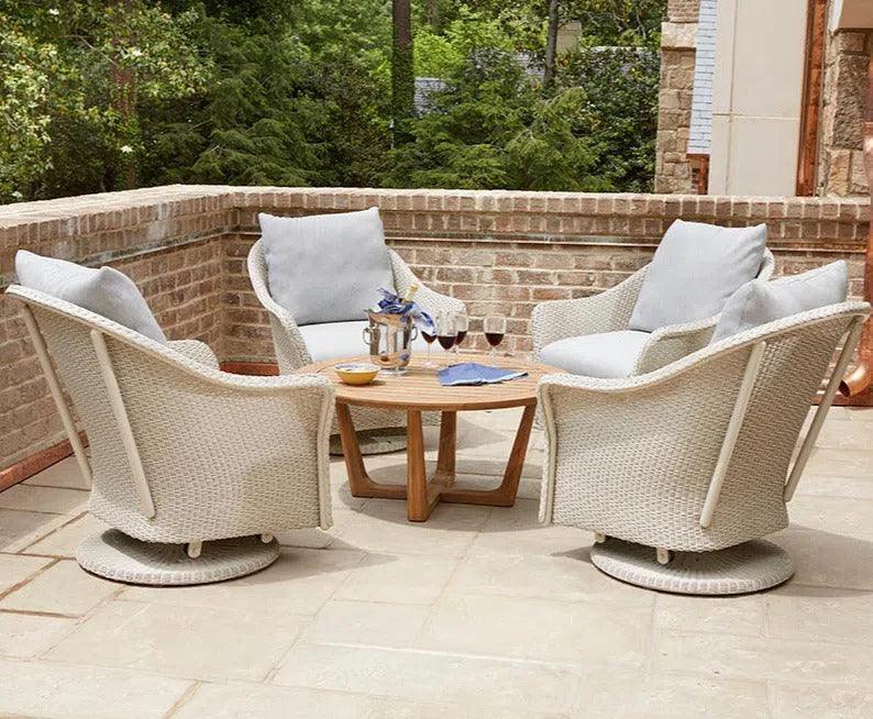 Weekend Retreat Outdoor Swivel Glider Lounge Chair Lloyd Flanders Outdoor Lounge Chairs LOOMLAN By Lloyd Flanders