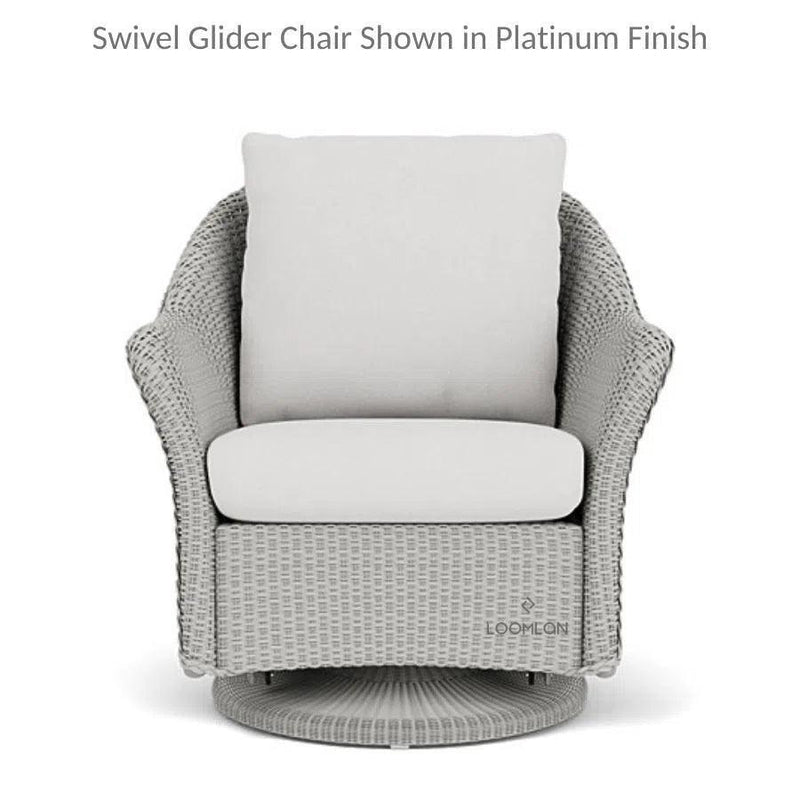 Weekend Retreat Swivel Lounge Chair Set With Ottoman Lloyd Flanders Outdoor Lounge Sets LOOMLAN By Lloyd Flanders