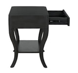 Weldon Wood Black Round Side Table Side Tables LOOMLAN By Noir