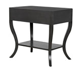 Weldon Wood Black Round Side Table Side Tables LOOMLAN By Noir