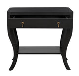 Weldon Wood Black Round Side Table Side Tables LOOMLAN By Noir