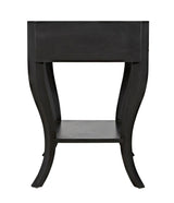 Weldon Wood Black Round Side Table Side Tables LOOMLAN By Noir