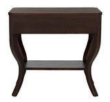 Weldon Wood Distressed Brown Rectangle Side Table Side Tables LOOMLAN By Noir