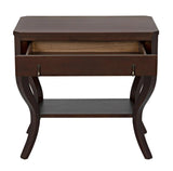 Weldon Wood Distressed Brown Rectangle Side Table Side Tables LOOMLAN By Noir