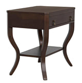 Weldon Wood Distressed Brown Rectangle Side Table Side Tables LOOMLAN By Noir