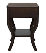 Weldon Wood Distressed Brown Rectangle Side Table Side Tables LOOMLAN By Noir