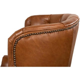 Welsh Leather Wingback Tufted Back Accent Chair Accent Chairs LOOMLAN By Sarreid