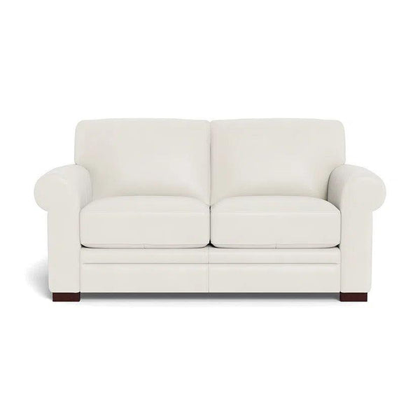 Wenton Mondern Leather Loveseat With Rolled Arms Sofas & Loveseats LOOMLAN By Uptown Sebastian