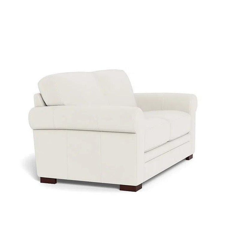 Wenton Mondern Leather Loveseat With Rolled Arms Sofas & Loveseats LOOMLAN By Uptown Sebastian