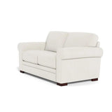 Wenton Mondern Leather Loveseat With Rolled Arms Sofas & Loveseats LOOMLAN By Uptown Sebastian