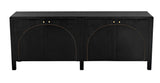 Weston Sideboard, Hand Rubbed Black with Light Brown Trim Sideboards LOOMLAN By Noir