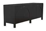 Weston Sideboard, Hand Rubbed Black with Light Brown Trim Sideboards LOOMLAN By Noir