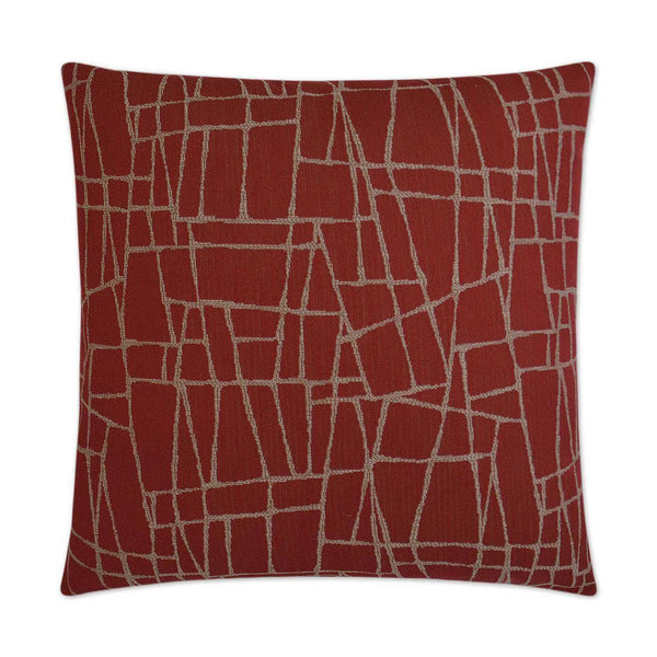 Wexler Ruby Red Throw Pillow With Insert Throw Pillows LOOMLAN By D.V. Kap