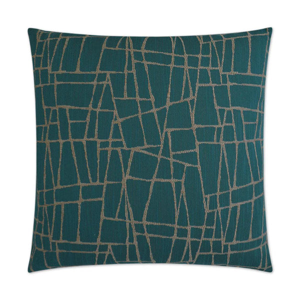 Wexler Teal Throw Pillow With Insert Throw Pillows LOOMLAN By D.V. Kap