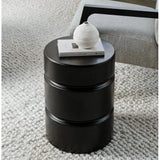 Whim Black Concrete Accent Table Side Tables LOOMLAN By Moe's Home