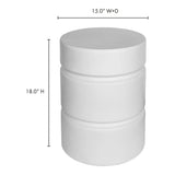 Whim Modern White Cement Accent Side Table Side Tables LOOMLAN By Moe's Home