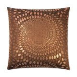 Whirl Copper Throw Pillow With Insert Throw Pillows LOOMLAN By D.V. Kap