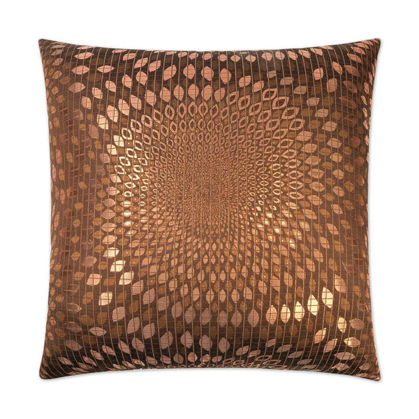 Whirl Copper Throw Pillow With Insert Throw Pillows LOOMLAN By D.V. Kap