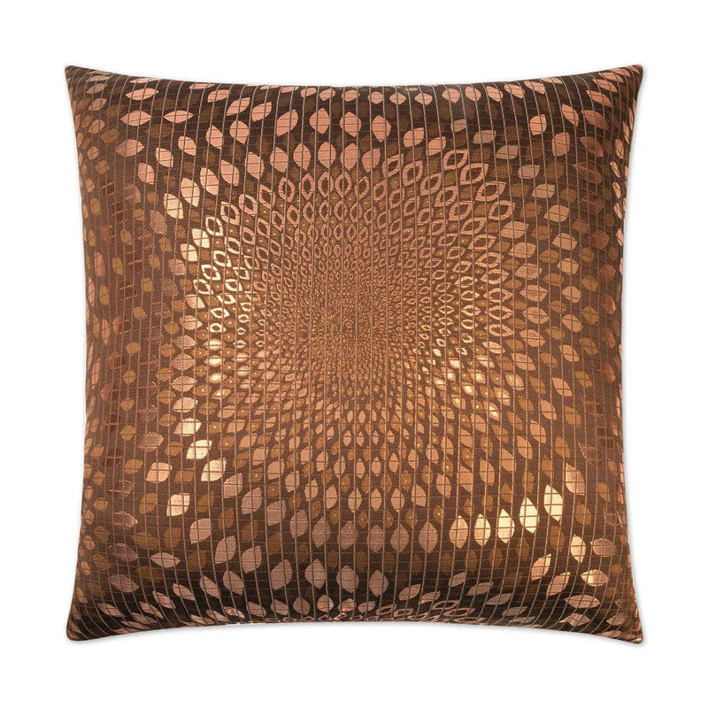 Whirl Copper Throw Pillow With Insert Throw Pillows LOOMLAN By D.V. Kap