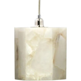 White Alabaster Borealis Hexagon Pendant Pendants LOOMLAN By Jamie Young