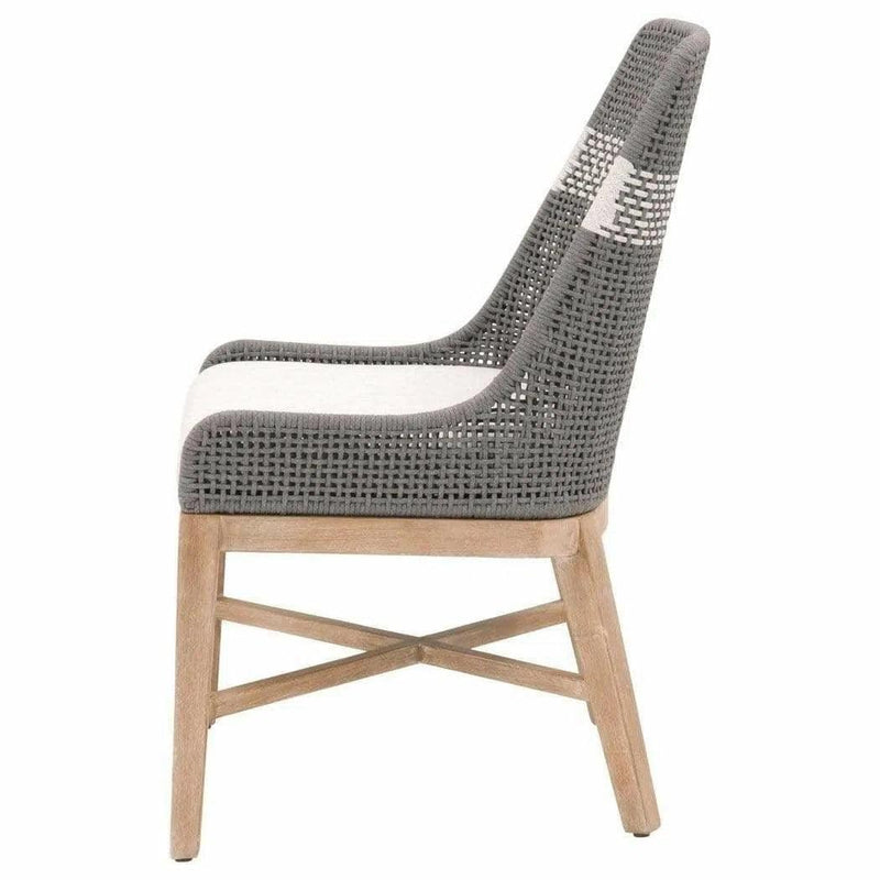 Tapestry Woven Rope Upholstered Armless Dining Chair (Set Of 2)