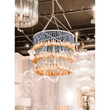 White Blue St. Barts Chandelier Chandeliers LOOMLAN By Currey & Co