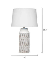 White Ceramic Dalia Table Lamp Table Lamps LOOMLAN By Jamie Young