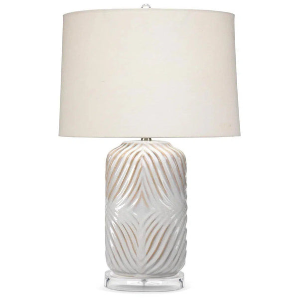 White Ceramic Harper Table Lamp Table Lamps LOOMLAN By Jamie Young