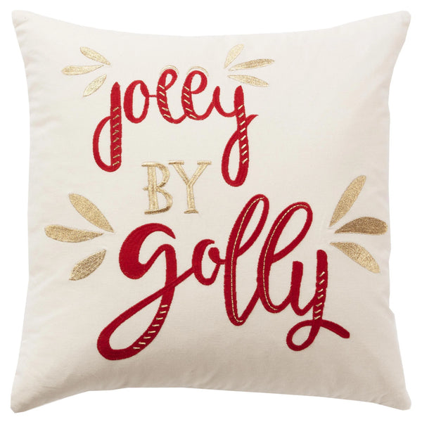 White Christmas Decorative Throw Pillow Jolly Throw Pillows LOOMLAN By LOOMLAN