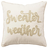 White Christmas Throw Pillow Sweater Weather Throw Pillows LOOMLAN By LOOMLAN