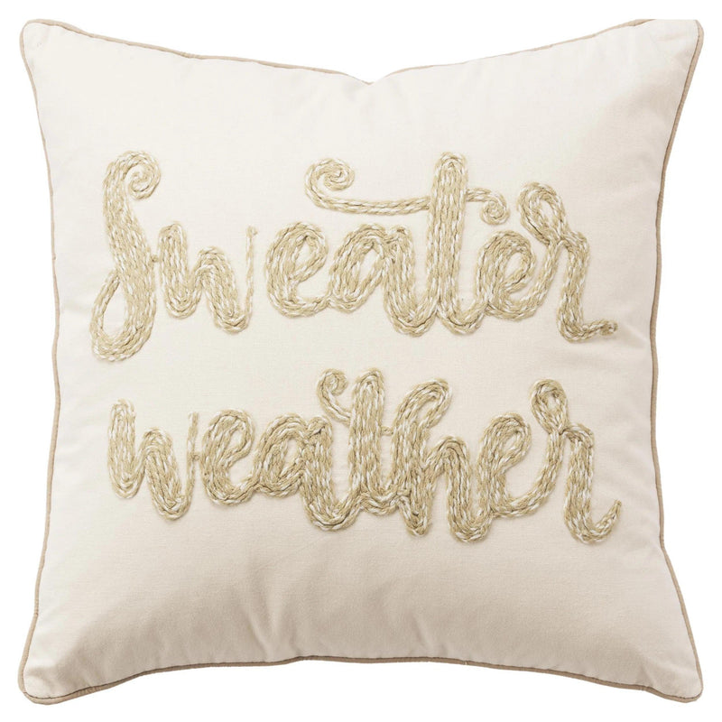 White Christmas Throw Pillow Sweater Weather Throw Pillows LOOMLAN By LOOMLAN