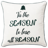 White Christmas Throw Pillow White Welted Season Throw Pillows LOOMLAN By LOOMLAN