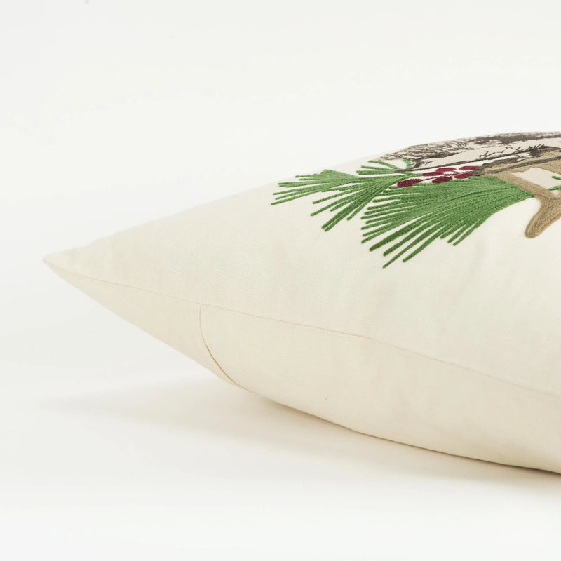 White Christmas Throw Pillow With Down Insert Betty Throw Pillows LOOMLAN By LOOMLAN