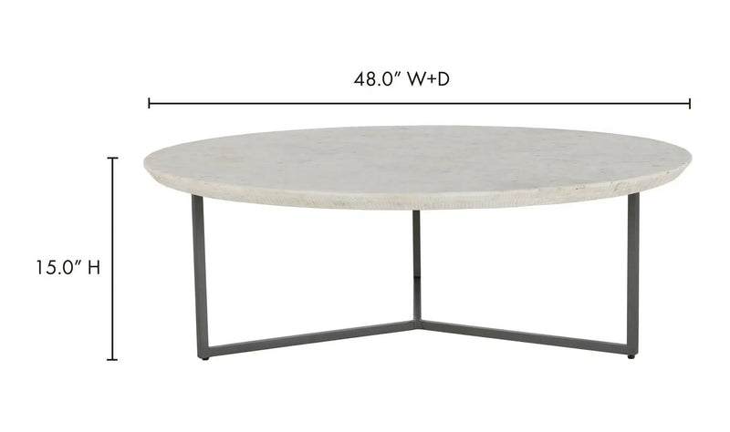 White Contemporary Chloe Coffee Table for Living Room Coffee Tables LOOMLAN By Moe's Home