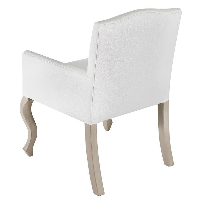 White Dining Armchair Pallais Dining Chairs LOOMLAN By Peninsula Home